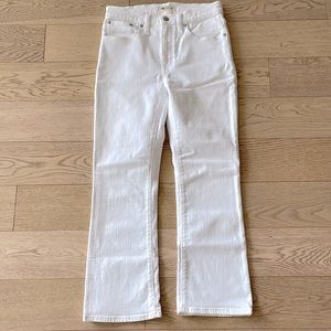 Madewell Cali Demi Boot Denim Jean, size 27, white